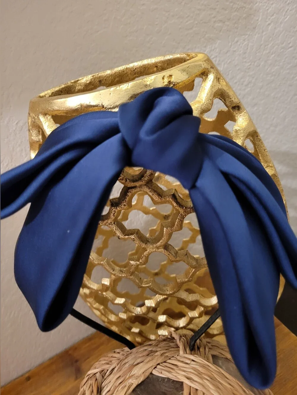 Free People Navy Bow Headband
